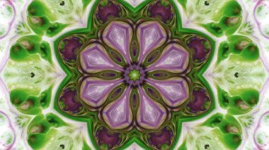 Soyut boya fırça mürekkep patlayabilir formanın düzgün kavramı simetrik desen süs dekoratif Kaleidoscope hareketi geometrik daire ve yıldız şekiller