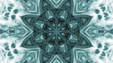 Soyut boya fırça mürekkep patlayabilir formanın düzgün kavramı simetrik desen süs dekoratif Kaleidoscope hareketi geometrik daire ve yıldız şekiller