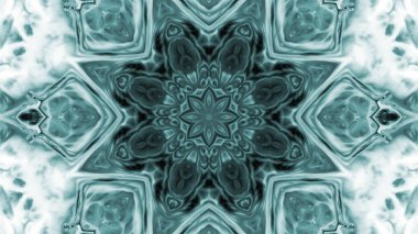 Soyut boya fırça mürekkep patlayabilir formanın düzgün kavramı simetrik desen süs dekoratif Kaleidoscope hareketi geometrik daire ve yıldız şekiller