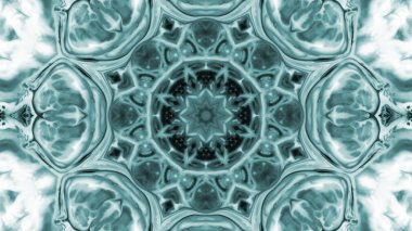 Soyut boya fırça mürekkep patlayabilir formanın düzgün kavramı simetrik desen süs dekoratif Kaleidoscope hareketi geometrik daire ve yıldız şekiller