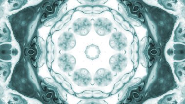 Soyut boya fırça mürekkep patlayabilir formanın düzgün kavramı simetrik desen süs dekoratif Kaleidoscope hareketi geometrik daire ve yıldız şekiller