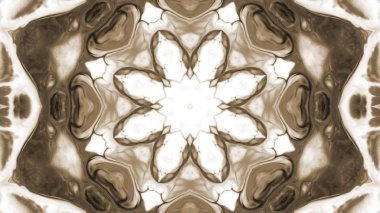 Soyut boya fırça mürekkep patlayabilir formanın düzgün kavramı simetrik desen süs dekoratif Kaleidoscope hareketi geometrik daire ve yıldız şekiller