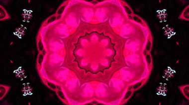 Soyut boya fırça mürekkep patlayabilir formanın düzgün kavramı simetrik desen süs dekoratif Kaleidoscope hareketi geometrik daire ve yıldız şekiller