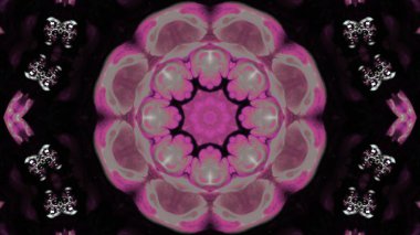 Soyut boya fırça mürekkep patlayabilir formanın düzgün kavramı simetrik desen süs dekoratif Kaleidoscope hareketi geometrik daire ve yıldız şekiller