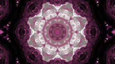 Soyut boya fırça mürekkep patlayabilir formanın düzgün kavramı simetrik desen süs dekoratif Kaleidoscope hareketi geometrik daire ve yıldız şekiller