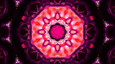Soyut boya fırça mürekkep patlayabilir formanın düzgün kavramı simetrik desen süs dekoratif Kaleidoscope hareketi geometrik daire ve yıldız şekiller