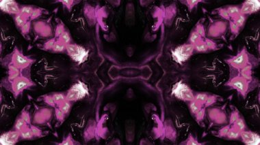 Soyut boya fırça mürekkep patlayabilir formanın düzgün kavramı simetrik desen süs dekoratif Kaleidoscope hareketi geometrik daire ve yıldız şekiller