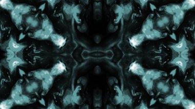 Soyut boya fırça mürekkep patlayabilir formanın düzgün kavramı simetrik desen süs dekoratif Kaleidoscope hareketi geometrik daire ve yıldız şekiller