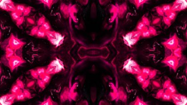 Soyut boya fırça mürekkep patlayabilir formanın düzgün kavramı simetrik desen süs dekoratif Kaleidoscope hareketi geometrik daire ve yıldız şekiller