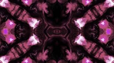 Soyut boya fırça mürekkep patlayabilir formanın düzgün kavramı simetrik desen süs dekoratif Kaleidoscope hareketi geometrik daire ve yıldız şekiller