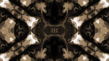 Soyut boya fırça mürekkep patlayabilir formanın düzgün kavramı simetrik desen süs dekoratif Kaleidoscope hareketi geometrik daire ve yıldız şekiller