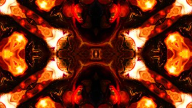 Soyut boya fırça mürekkep patlayabilir formanın düzgün kavramı simetrik desen süs dekoratif Kaleidoscope hareketi geometrik daire ve yıldız şekiller