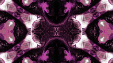 Soyut boya fırça mürekkep patlayabilir formanın düzgün kavramı simetrik desen süs dekoratif Kaleidoscope hareketi geometrik daire ve yıldız şekiller