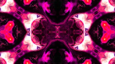 Soyut boya fırça mürekkep patlayabilir formanın düzgün kavramı simetrik desen süs dekoratif Kaleidoscope hareketi geometrik daire ve yıldız şekiller