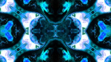 Soyut boya fırça mürekkep patlayabilir formanın düzgün kavramı simetrik desen süs dekoratif Kaleidoscope hareketi geometrik daire ve yıldız şekiller