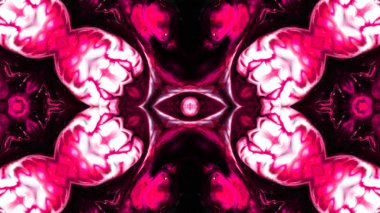 Soyut boya fırça mürekkep patlayabilir formanın düzgün kavramı simetrik desen süs dekoratif Kaleidoscope hareketi geometrik daire ve yıldız şekiller