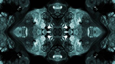 Soyut boya fırça mürekkep patlayabilir formanın düzgün kavramı simetrik desen süs dekoratif Kaleidoscope hareketi geometrik daire ve yıldız şekiller