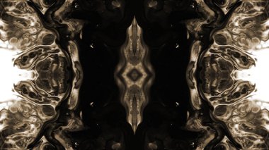 Soyut boya fırça mürekkep patlayabilir formanın düzgün kavramı simetrik desen süs dekoratif Kaleidoscope hareketi geometrik daire ve yıldız şekiller