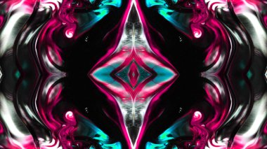 Soyut boya fırça mürekkep patlayabilir formanın düzgün kavramı simetrik desen süs dekoratif Kaleidoscope hareketi geometrik daire ve yıldız şekiller