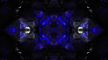 Soyut boya fırça mürekkep patlayabilir formanın düzgün kavramı simetrik desen süs dekoratif Kaleidoscope hareketi geometrik daire ve yıldız şekiller