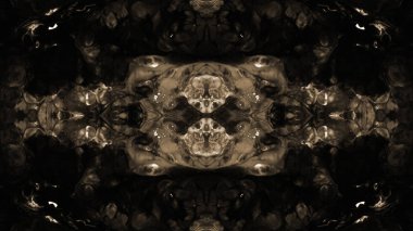 Soyut boya fırça mürekkep patlayabilir formanın düzgün kavramı simetrik desen süs dekoratif Kaleidoscope hareketi geometrik daire ve yıldız şekiller