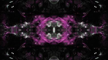 Soyut boya fırça mürekkep patlayabilir formanın düzgün kavramı simetrik desen süs dekoratif Kaleidoscope hareketi geometrik daire ve yıldız şekiller