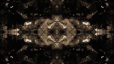 Soyut boya fırça mürekkep patlayabilir formanın düzgün kavramı simetrik desen süs dekoratif Kaleidoscope hareketi geometrik daire ve yıldız şekiller