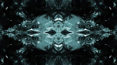 Soyut boya fırça mürekkep patlayabilir formanın düzgün kavramı simetrik desen süs dekoratif Kaleidoscope hareketi geometrik daire ve yıldız şekiller