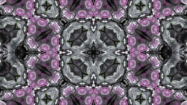 Soyut boya fırça mürekkep patlayabilir formanın düzgün kavramı simetrik desen süs dekoratif Kaleidoscope hareketi geometrik daire ve yıldız şekiller