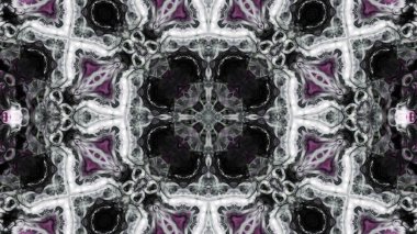 Soyut boya fırça mürekkep patlayabilir formanın düzgün kavramı simetrik desen süs dekoratif Kaleidoscope hareketi geometrik daire ve yıldız şekiller