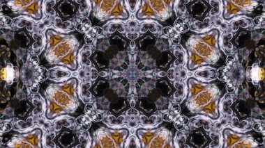 Soyut boya fırça mürekkep patlayabilir formanın düzgün kavramı simetrik desen süs dekoratif Kaleidoscope hareketi geometrik daire ve yıldız şekiller