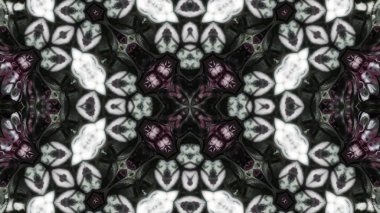 Soyut boya fırça mürekkep patlayabilir formanın düzgün kavramı simetrik desen süs dekoratif Kaleidoscope hareketi geometrik daire ve yıldız şekiller