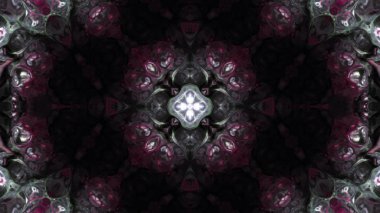 Soyut boya fırça mürekkep patlayabilir formanın düzgün kavramı simetrik desen süs dekoratif Kaleidoscope hareketi geometrik daire ve yıldız şekiller