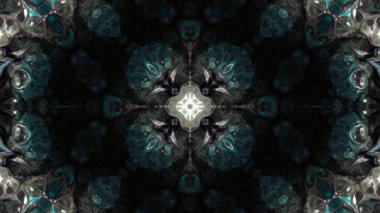 Soyut boya fırça mürekkep patlayabilir formanın düzgün kavramı simetrik desen süs dekoratif Kaleidoscope hareketi geometrik daire ve yıldız şekiller