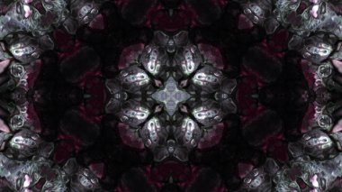 Soyut boya fırça mürekkep patlayabilir formanın düzgün kavramı simetrik desen süs dekoratif Kaleidoscope hareketi geometrik daire ve yıldız şekiller