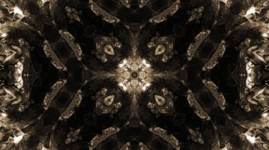 Soyut boya fırça mürekkep patlayabilir formanın düzgün kavramı simetrik desen süs dekoratif Kaleidoscope hareketi geometrik daire ve yıldız şekiller