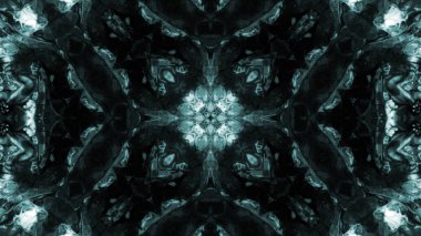 Soyut boya fırça mürekkep patlayabilir formanın düzgün kavramı simetrik desen süs dekoratif Kaleidoscope hareketi geometrik daire ve yıldız şekiller