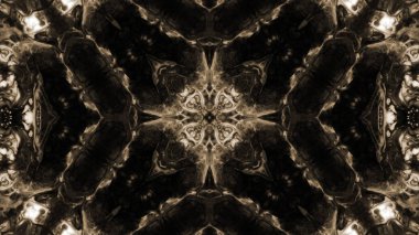 Soyut boya fırça mürekkep patlayabilir formanın düzgün kavramı simetrik desen süs dekoratif Kaleidoscope hareketi geometrik daire ve yıldız şekiller