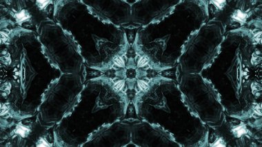 Soyut boya fırça mürekkep patlayabilir formanın düzgün kavramı simetrik desen süs dekoratif Kaleidoscope hareketi geometrik daire ve yıldız şekiller