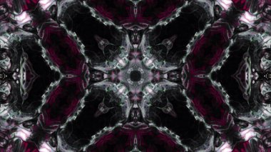 Soyut boya fırça mürekkep patlayabilir formanın düzgün kavramı simetrik desen süs dekoratif Kaleidoscope hareketi geometrik daire ve yıldız şekiller