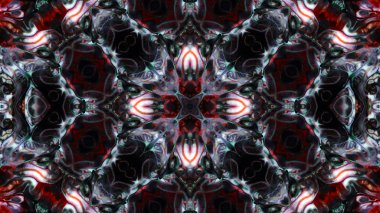 Soyut boya fırça mürekkep patlayabilir formanın düzgün kavramı simetrik desen süs dekoratif Kaleidoscope hareketi geometrik daire ve yıldız şekiller