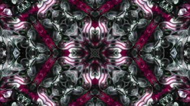 Soyut boya fırça mürekkep patlayabilir formanın düzgün kavramı simetrik desen süs dekoratif Kaleidoscope hareketi geometrik daire ve yıldız şekiller