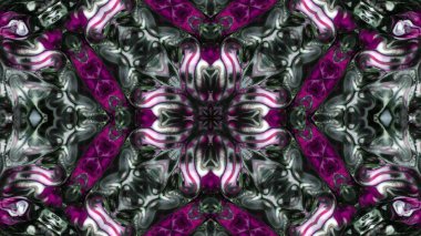 Soyut boya fırça mürekkep patlayabilir formanın düzgün kavramı simetrik desen süs dekoratif Kaleidoscope hareketi geometrik daire ve yıldız şekiller