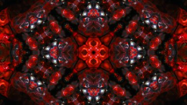 Soyut boya fırça mürekkep patlayabilir formanın düzgün kavramı simetrik desen süs dekoratif Kaleidoscope hareketi geometrik daire ve yıldız şekiller