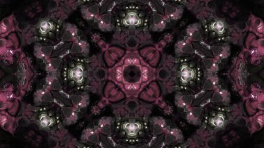 Soyut boya fırça mürekkep patlayabilir formanın düzgün kavramı simetrik desen süs dekoratif Kaleidoscope hareketi geometrik daire ve yıldız şekiller