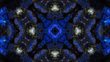 Soyut boya fırça mürekkep patlayabilir formanın düzgün kavramı simetrik desen süs dekoratif Kaleidoscope hareketi geometrik daire ve yıldız şekiller