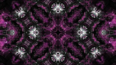 Soyut boya fırça mürekkep patlayabilir formanın düzgün kavramı simetrik desen süs dekoratif Kaleidoscope hareketi geometrik daire ve yıldız şekiller