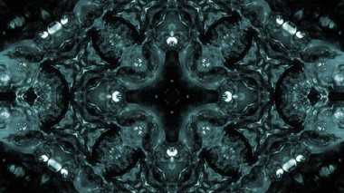 Soyut boya fırça mürekkep patlayabilir formanın düzgün kavramı simetrik desen süs dekoratif Kaleidoscope hareketi geometrik daire ve yıldız şekiller