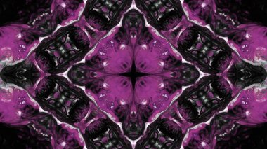 Soyut boya fırça mürekkep patlayabilir formanın düzgün kavramı simetrik desen süs dekoratif Kaleidoscope hareketi geometrik daire ve yıldız şekiller