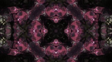 Soyut boya fırça mürekkep patlayabilir formanın düzgün kavramı simetrik desen süs dekoratif Kaleidoscope hareketi geometrik daire ve yıldız şekiller